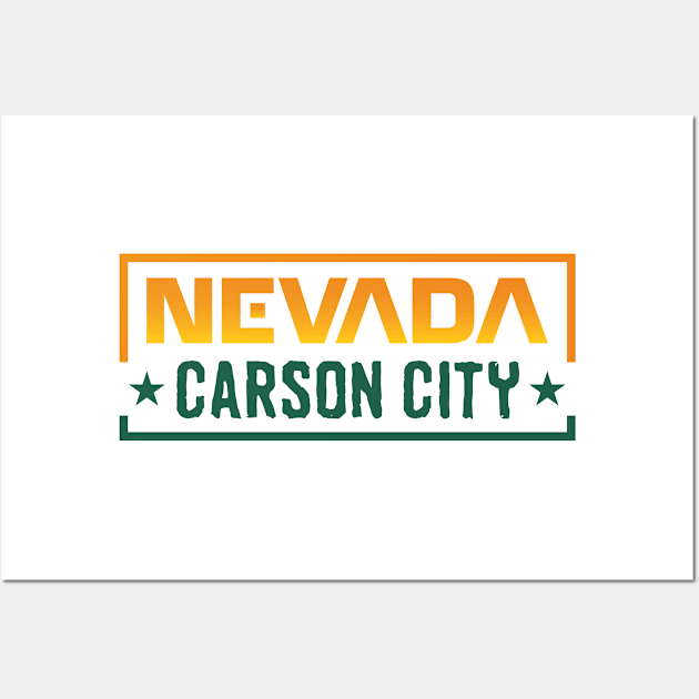 Nevada Carson City Wall Art by RetroArtCulture